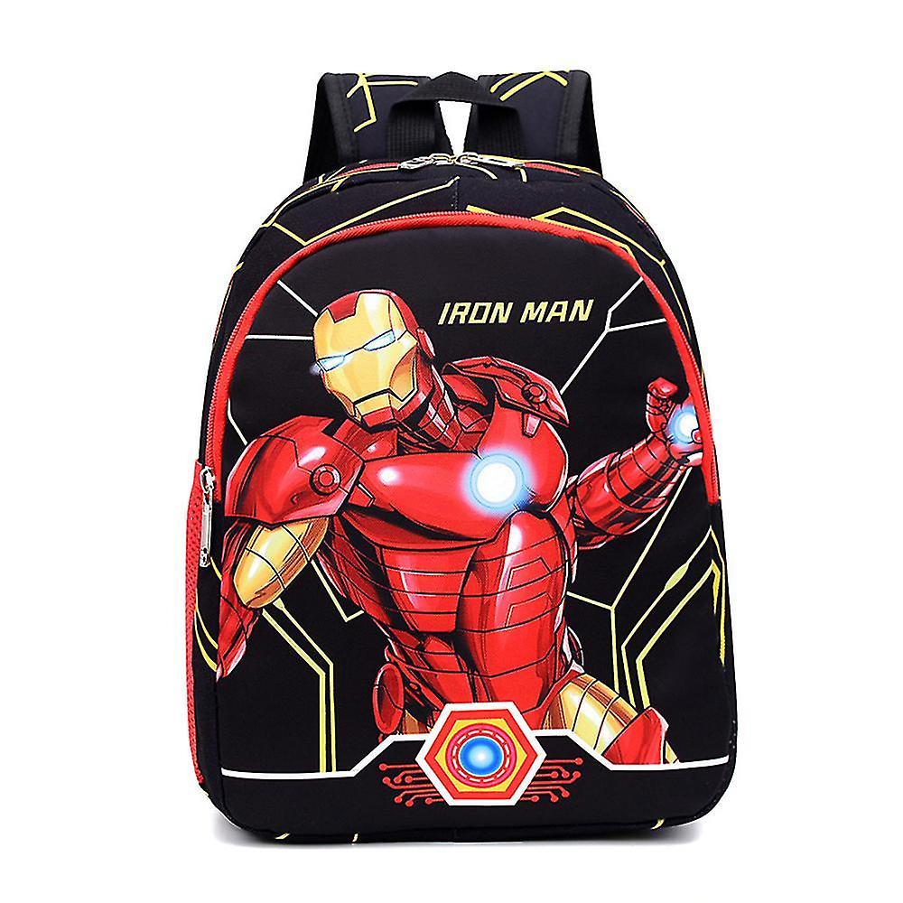 Lequeen Kids Boys Spiderman/iron Man/captain America Print Backpack Large Capacity School Bag Travel Rucksack