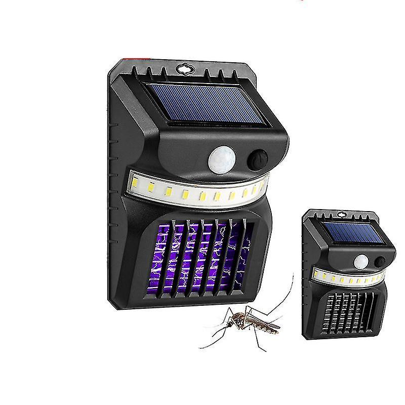 Bxs Solar Powered Mosquito Insect Killer Led Light Trap Fly Bug Zapper Lamp Outdoor