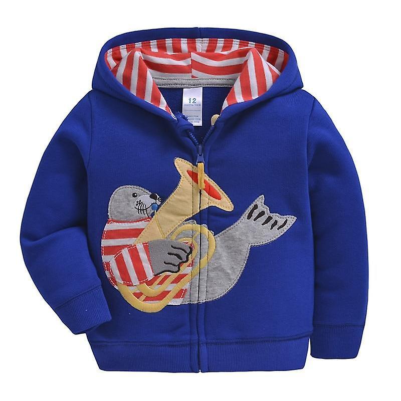 Slowmoose Cartoon Pattern Hooded Sweatshirts 3T