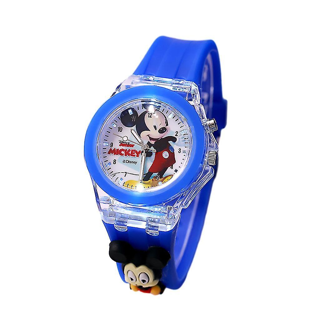 Spiderman Mickey Minnie Hello Kitty 3d Cartoon Flashing Light Up Watches Quartz Analogue Wrist Watch Luminous Kids Girls Boys Party Xmas Gifts - SNNGV