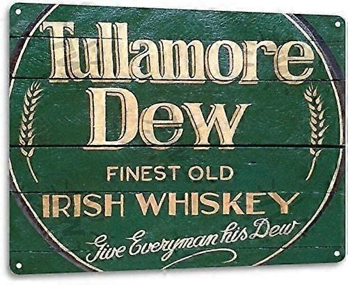 LINCMAN Tullamore Dew Irish Whiskey Logo Retro Wall Decor Bar Man Cave Metal Tin Sign 8x12in Gift Plaque