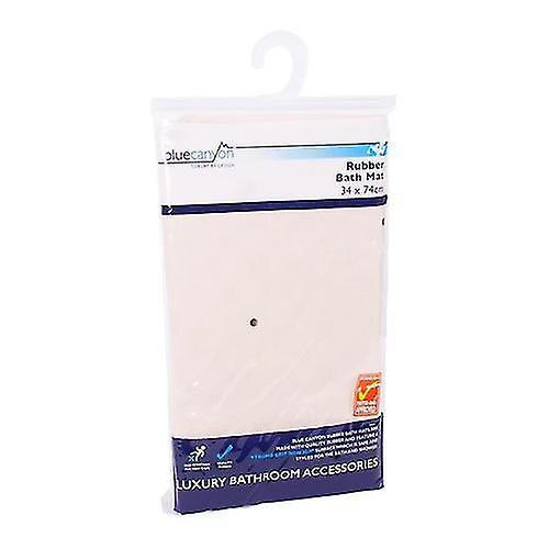 Blue Canyon Rubber Bath Mat White 34 x 74cm