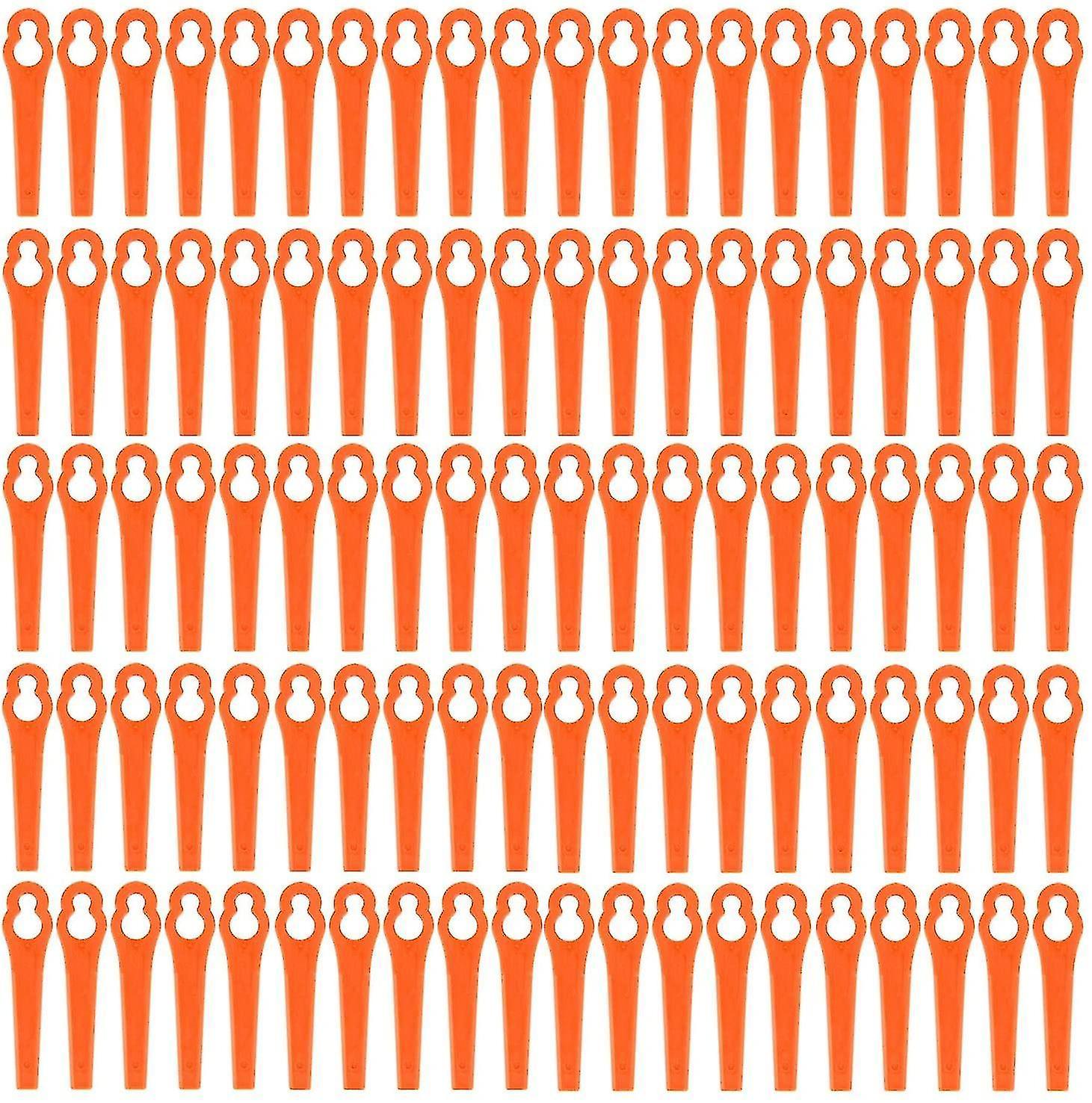 Tianzun 100 Pieces Replacement Blades For Your, Plastic Blades For Cordless Grass Trimmers