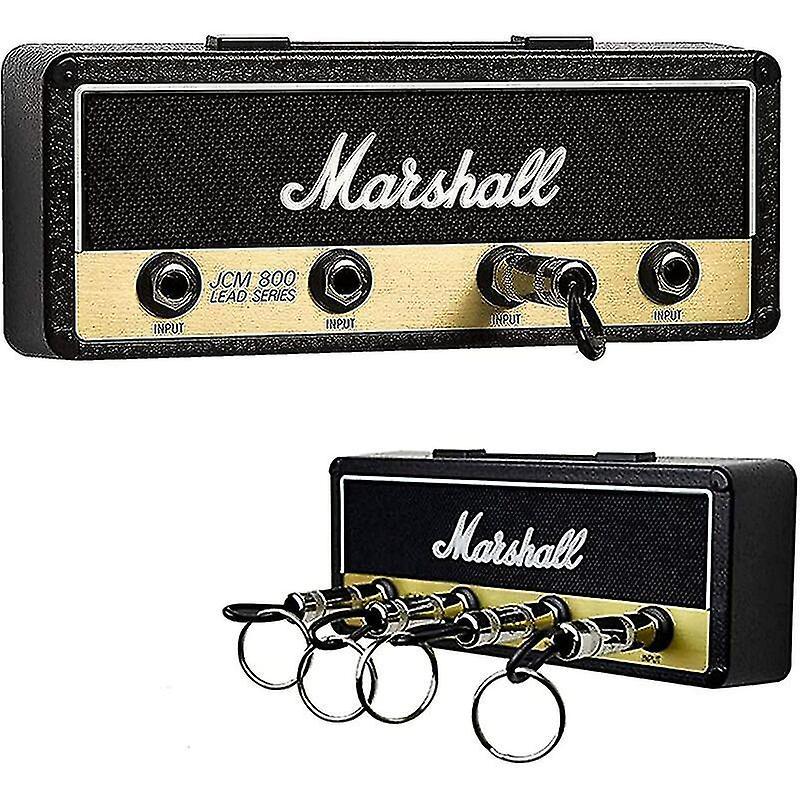 Jxlgv Marshall Key Holder Wall Mounted Jack Rack 2.0 Jcm800 Guitar Key Holder Hook Key Holder Home Fixing With 4 Key Rings Keyholder Holder Set Bla...