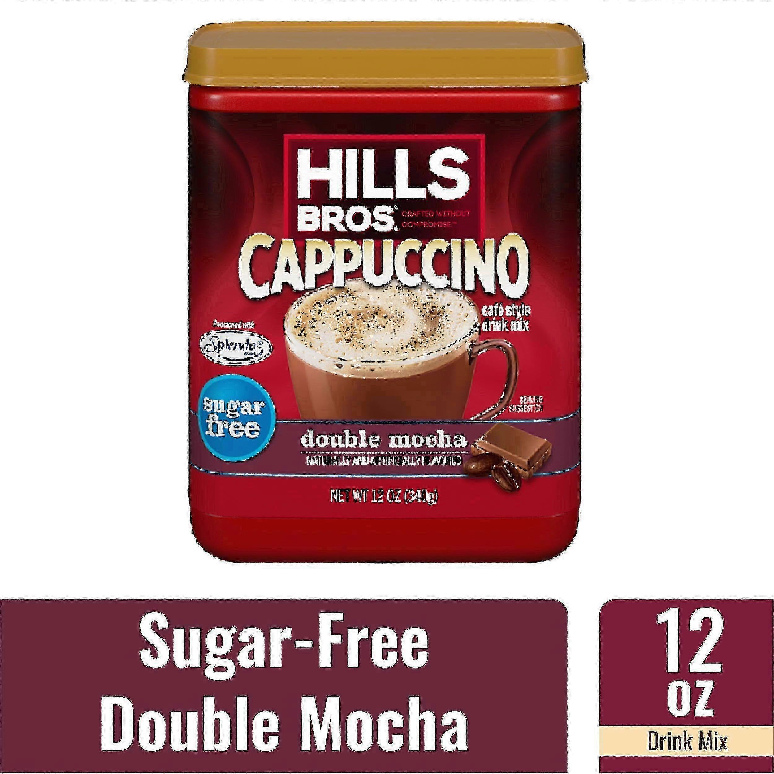 Hills Bros. Hills bros. cappuccino sugar-free double mocha medium roast instant coffee, 12 oz