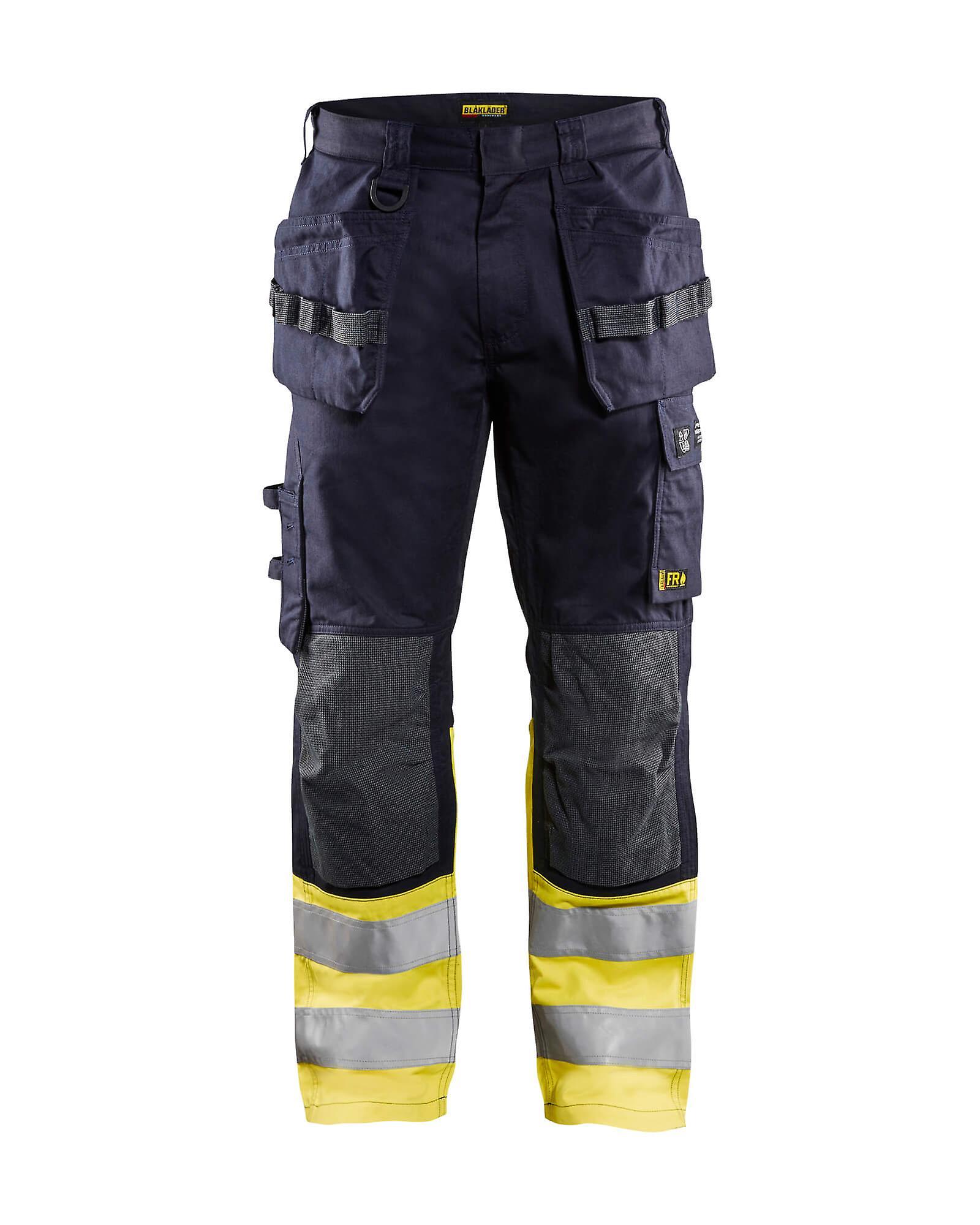 Blaklader 1489 multinorm flame-retardant trousers - mens (14891512) Navy blue/yellow