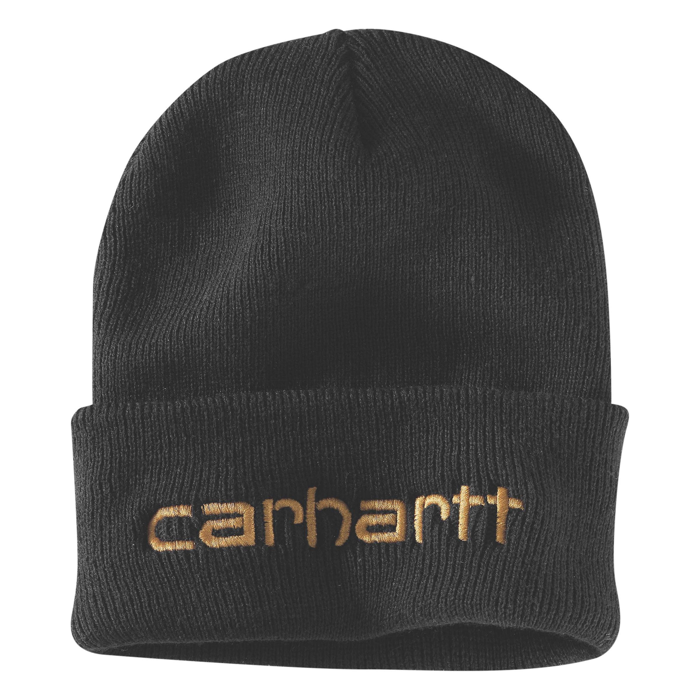 Carhartt Unisex Beanie Knit Insulated Logo Graphic Cuffed Black one size