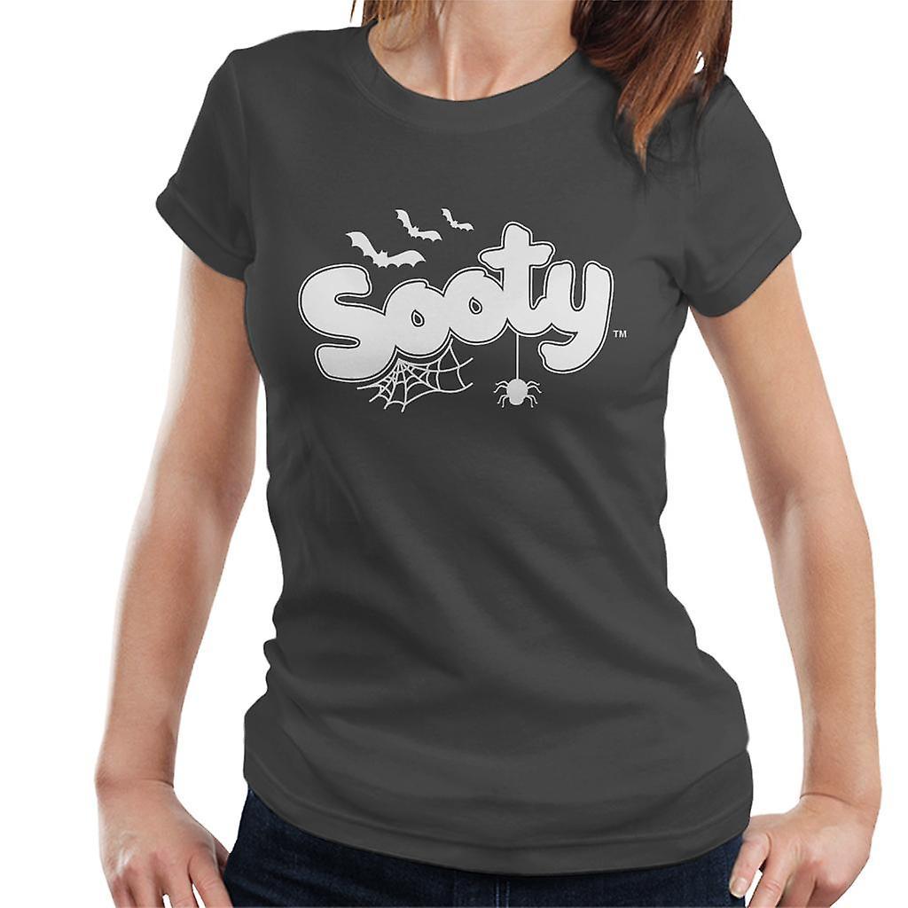 Sooty Halloween Glow In The Dark Logo Women's T-Shirt Charcoal X-Large