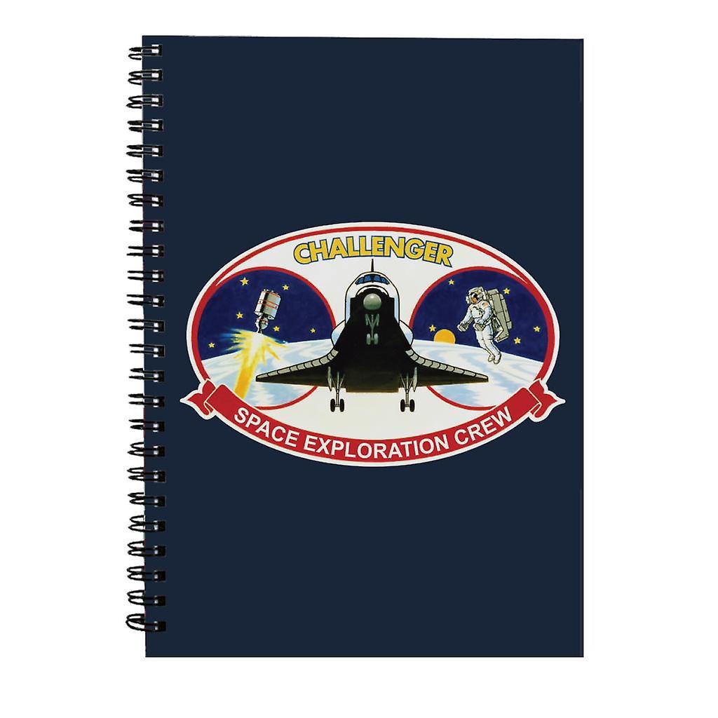 NASA STS 41B Challenger Mission Patch Spiral Notebook Navy Blue 15 x 21 cm