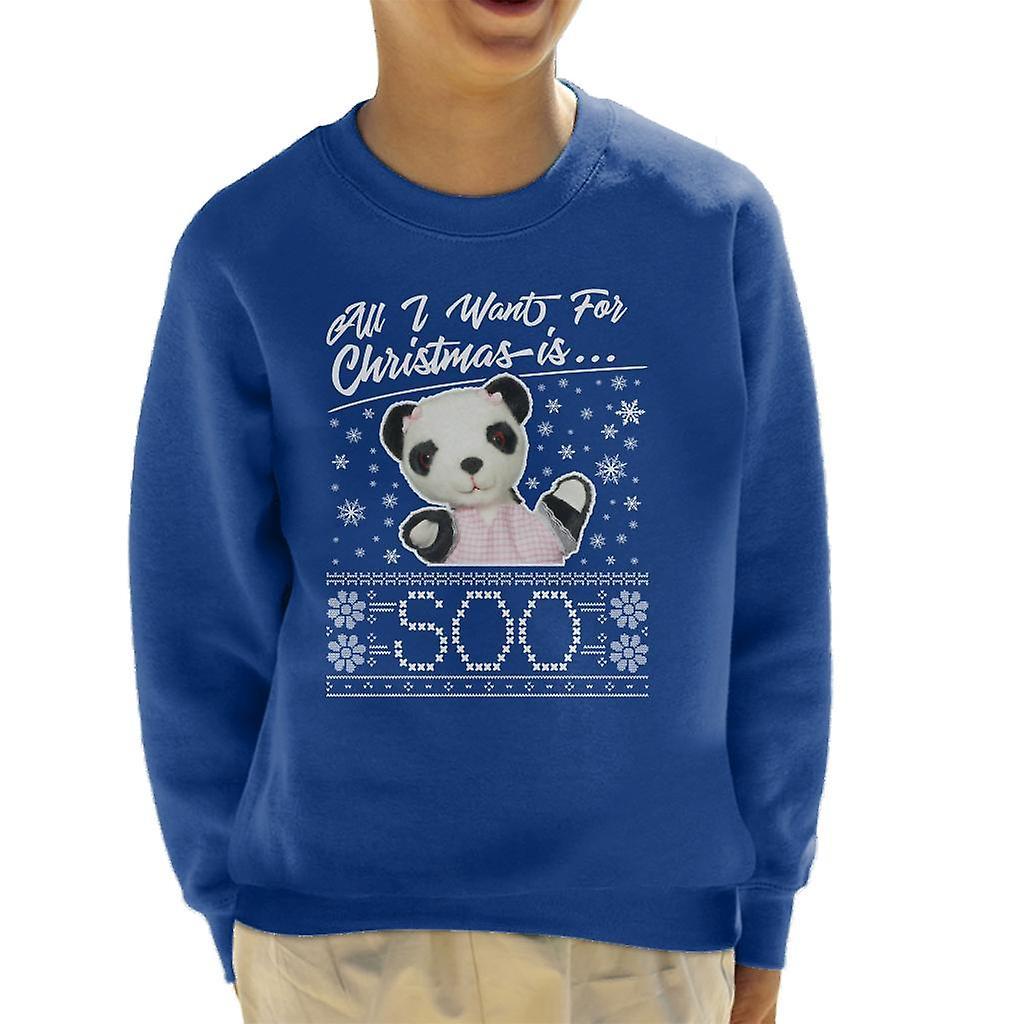 Sooty Christmas All I Want For Christmas Is Soo Kid's Sweatshirt Royal Blue Small (5-6 yrs)