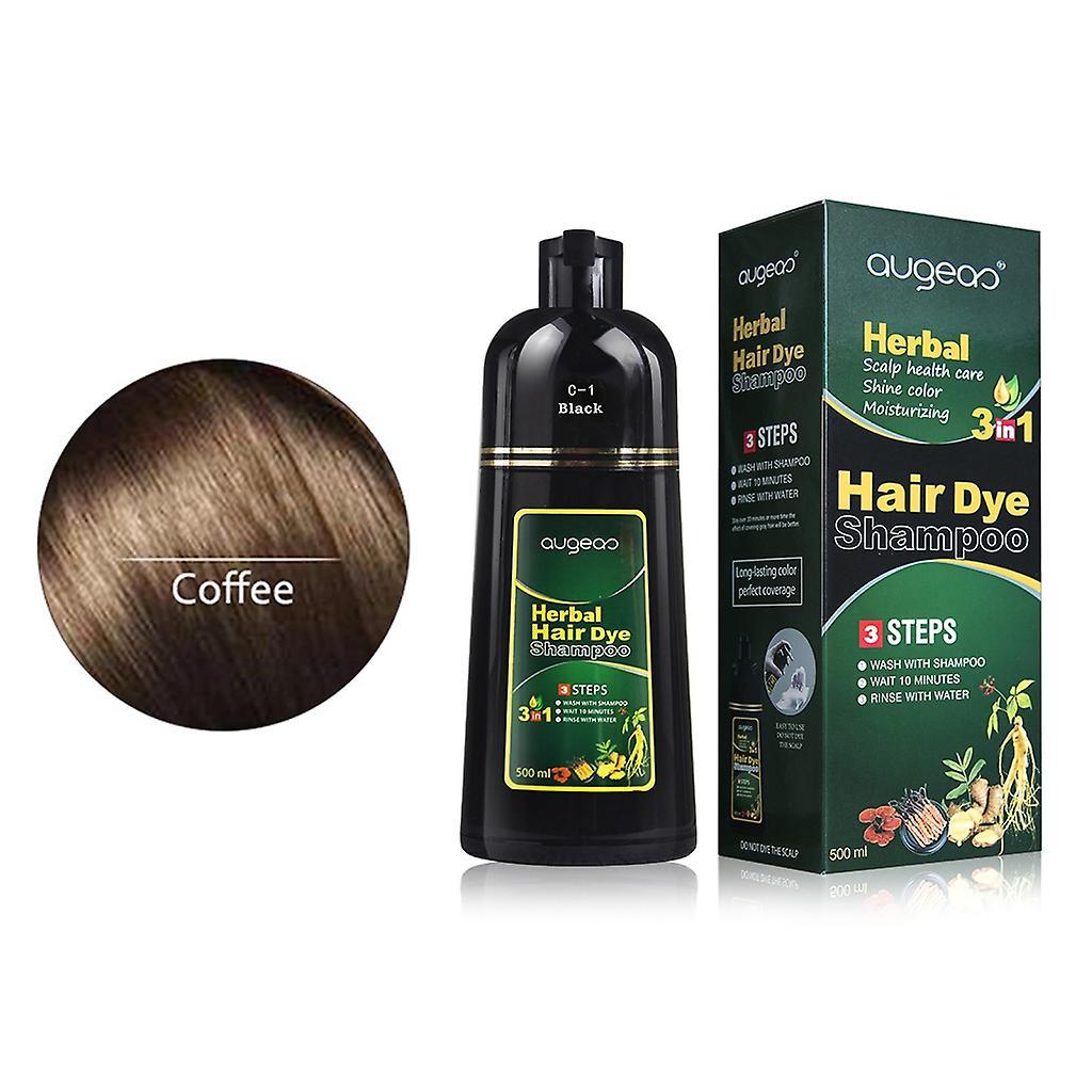 unbrand Hair Color Shampoo Instant Hair Dye Shampoo for Black Hair Herbal Extract Brown