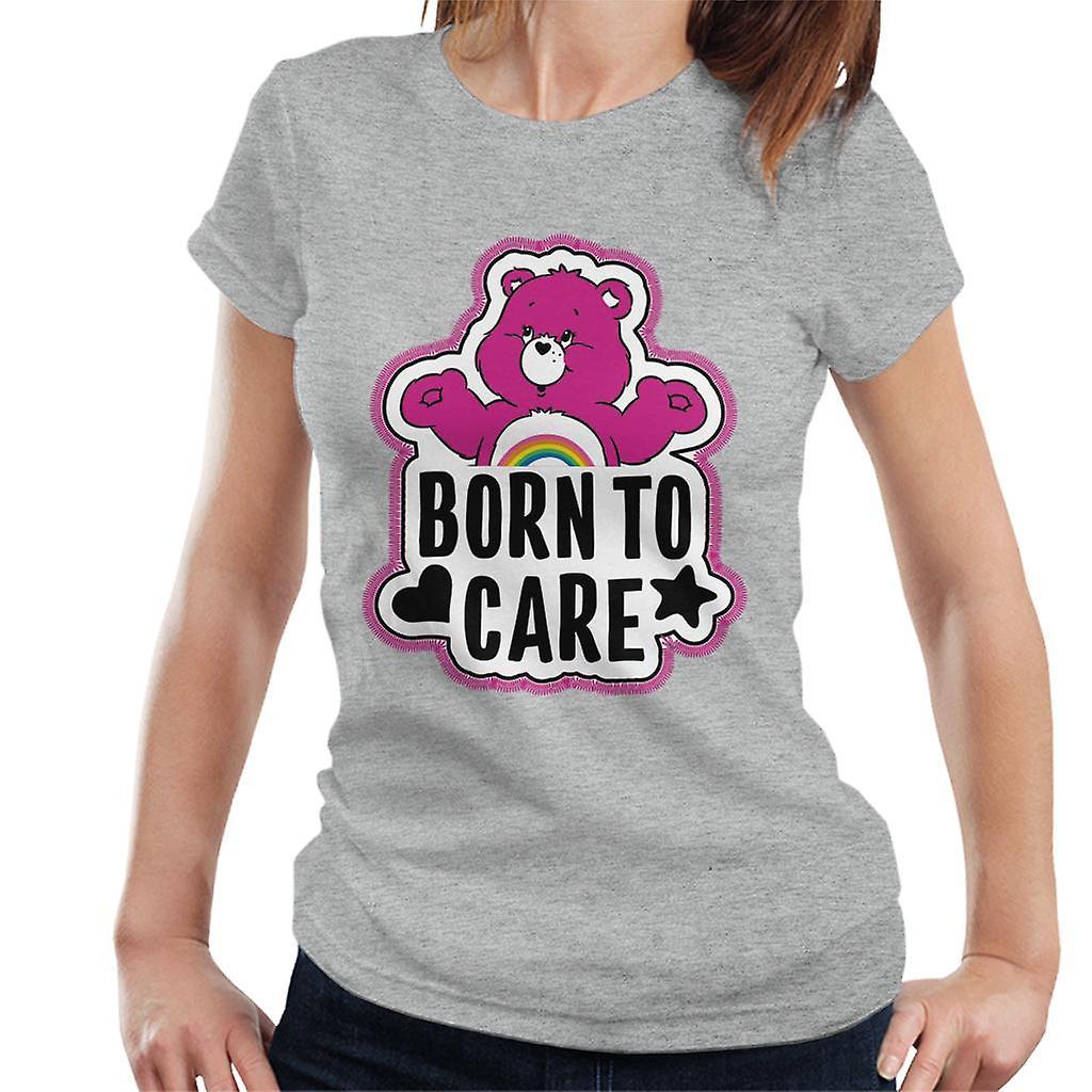 Care Bears Cheer Bear Born To Care Women's T-Shirt Heather Grey Large