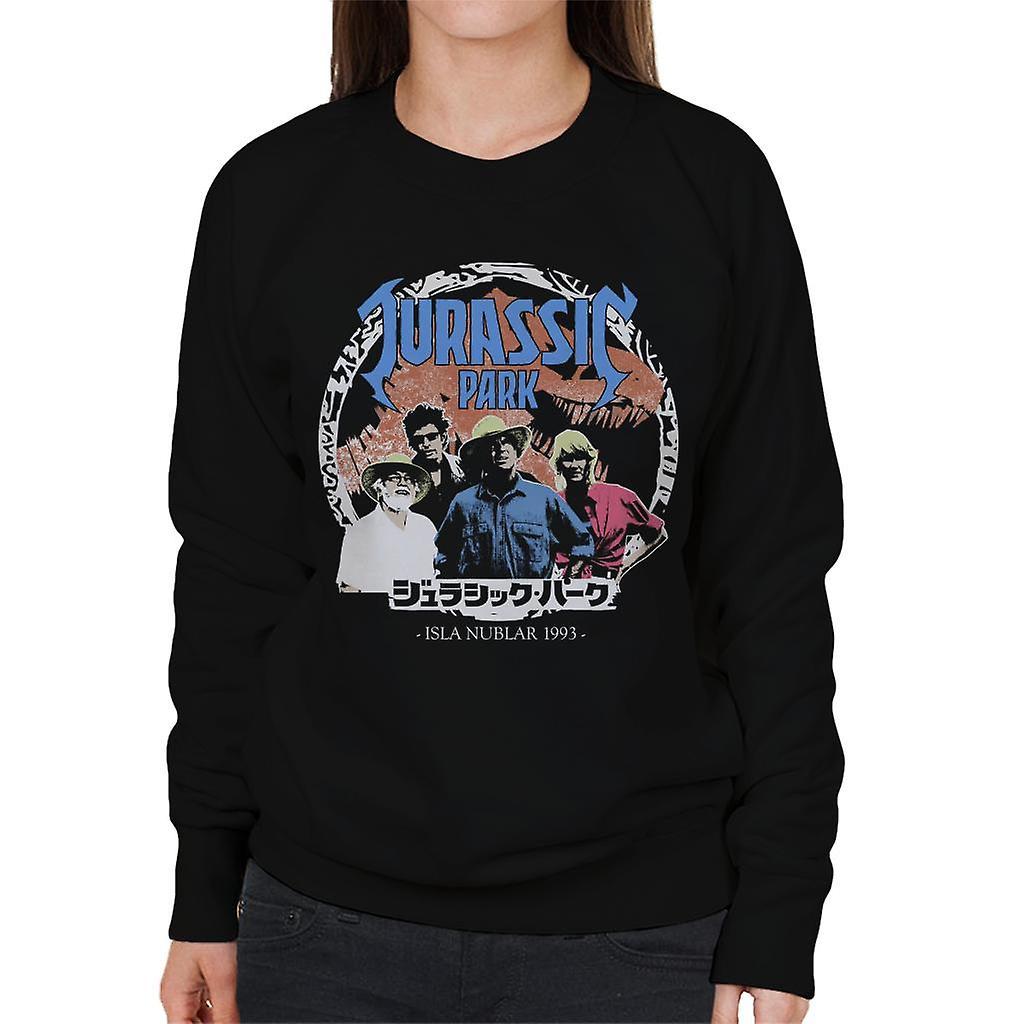 Jurassic Park Isla Nublar Characters Women's Sweatshirt Black XX-Large