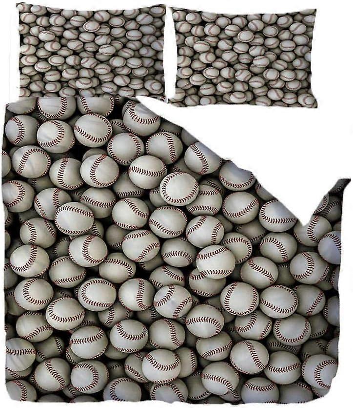 Kerota Baseball Bedding Sets Digital Printing Color Bedding Pieces  Duvet Cover and Pillowcase) 135*200 CM Single135x200cm