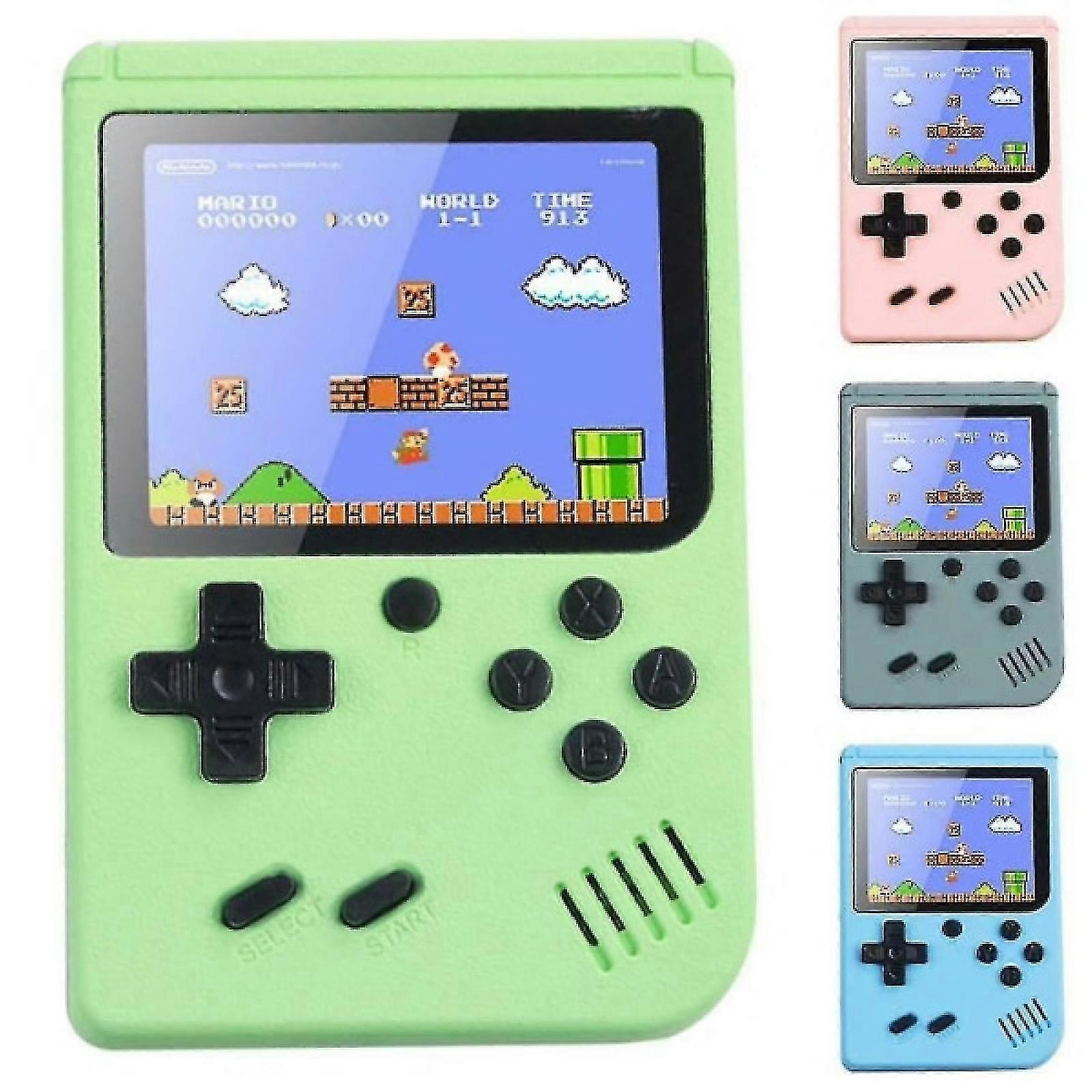 Unbrand Built-in 500 Classic Games Retro Video Game Console Kids Gift Green