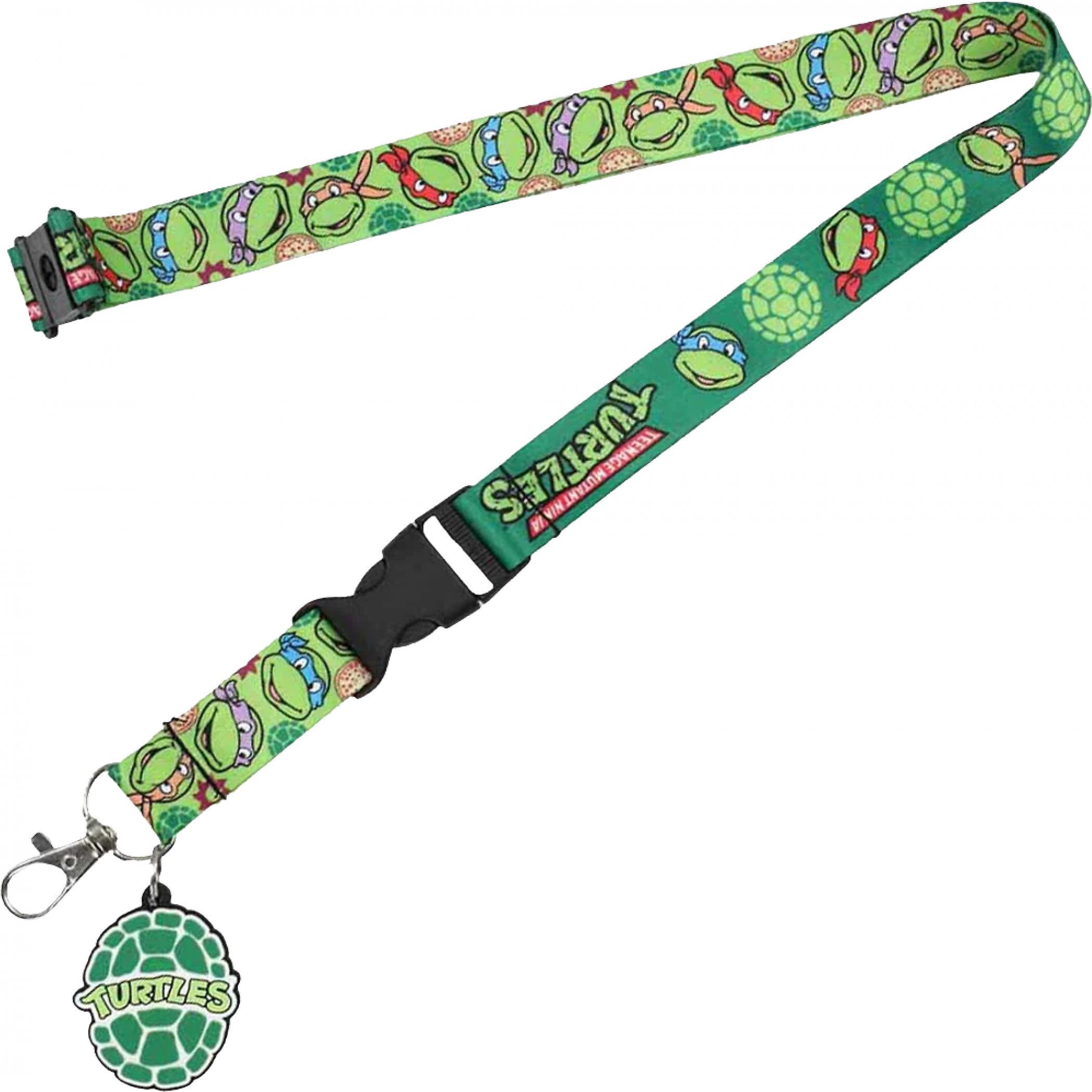 Cartoons Teenage Mutant Ninja Turtles Lanyard w/ Rubber Charm Green