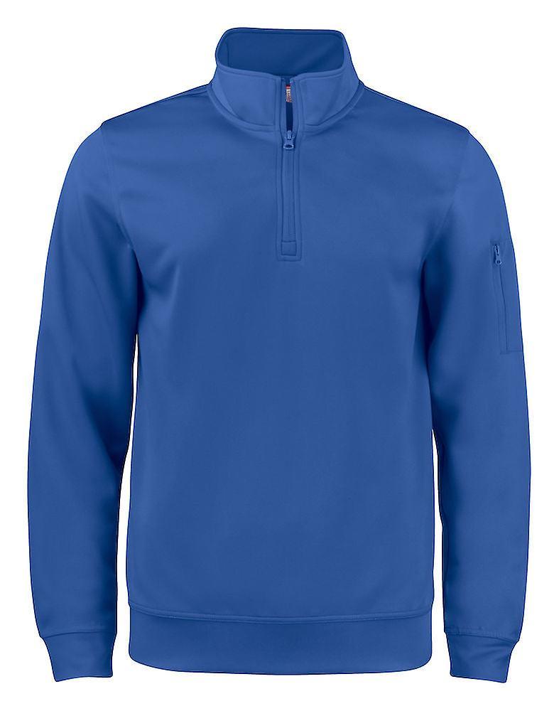 Clique Basic Active Half Zip Sweatshirt | Unisex Activewear | Spun Dyed Royal Blue 2XL