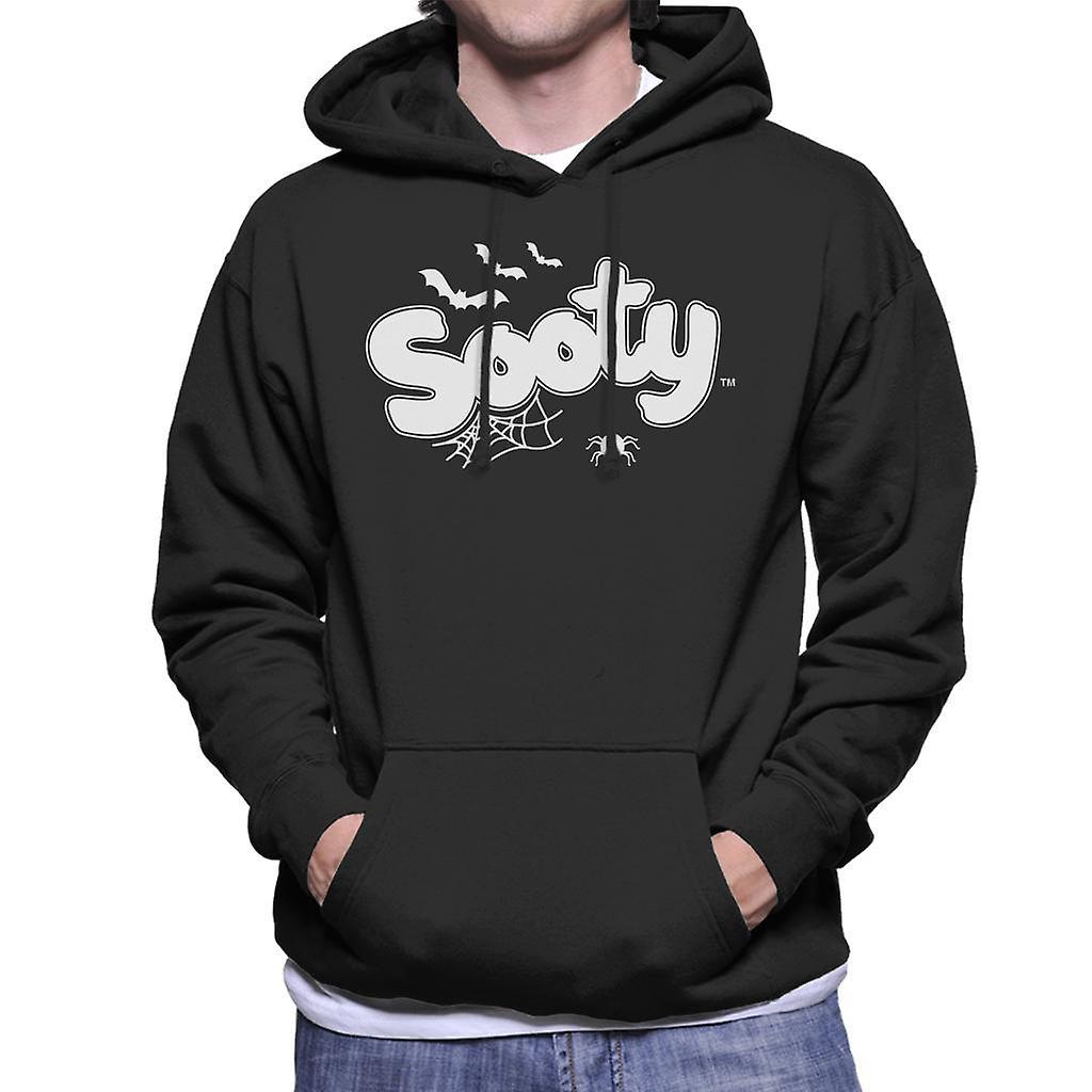 Sooty Halloween Glow In The Dark Logo Men's Hooded Sweatshirt Black Medium