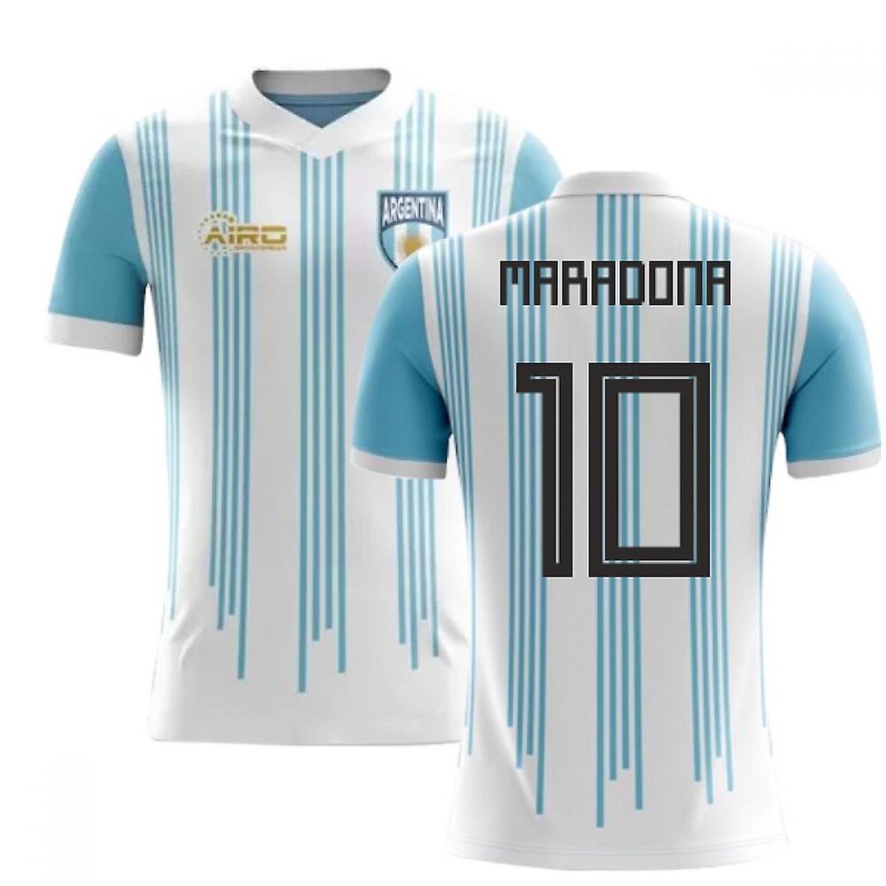 Airo Sportswear 2024-2025 Argentina Home Concept Football Shirt (Maradona 10) White 5XL