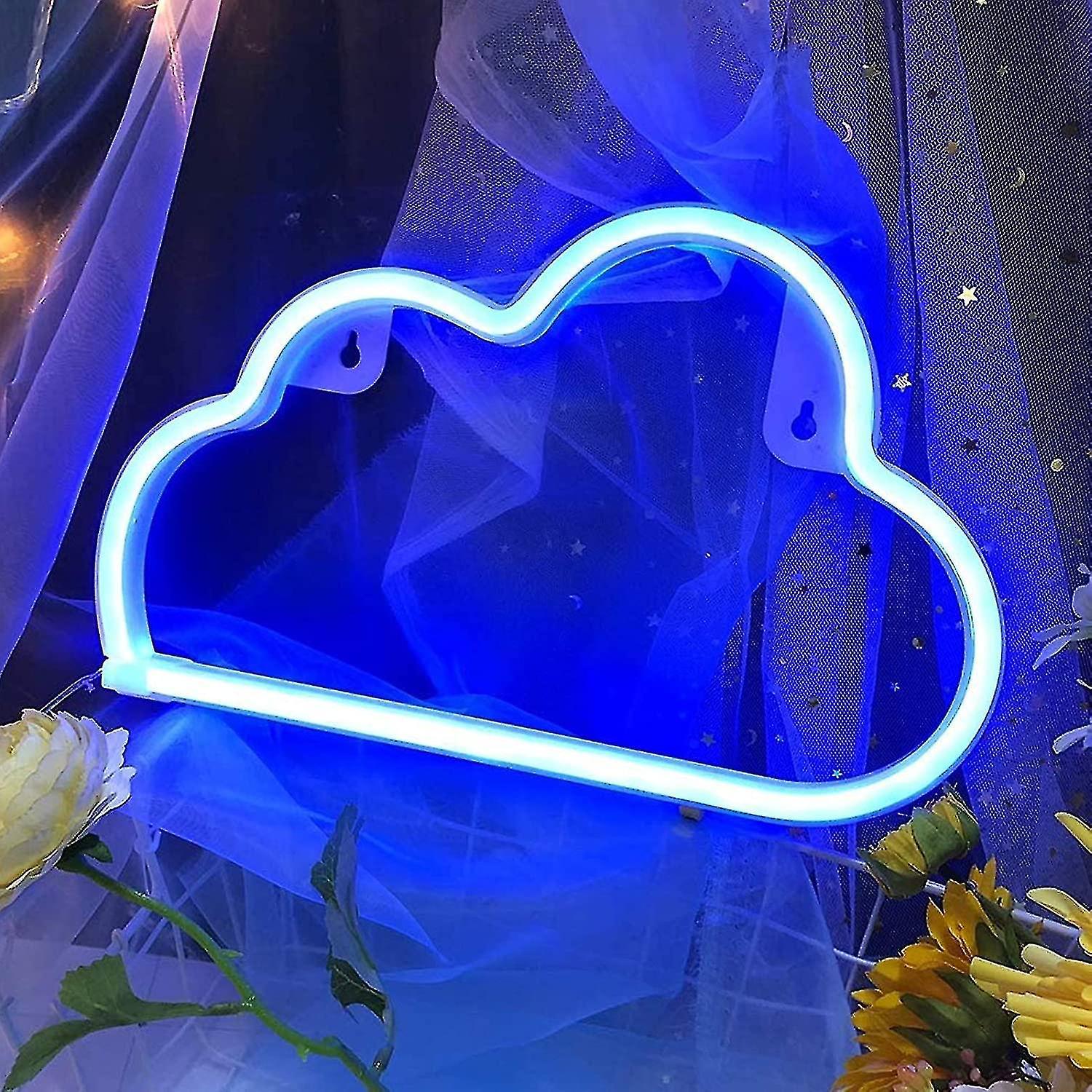 Tianzun Clouds Neon Signs For Wall Decor Personalized Neon Led Lights For Bedroom Girl Neon Party Decorations blue