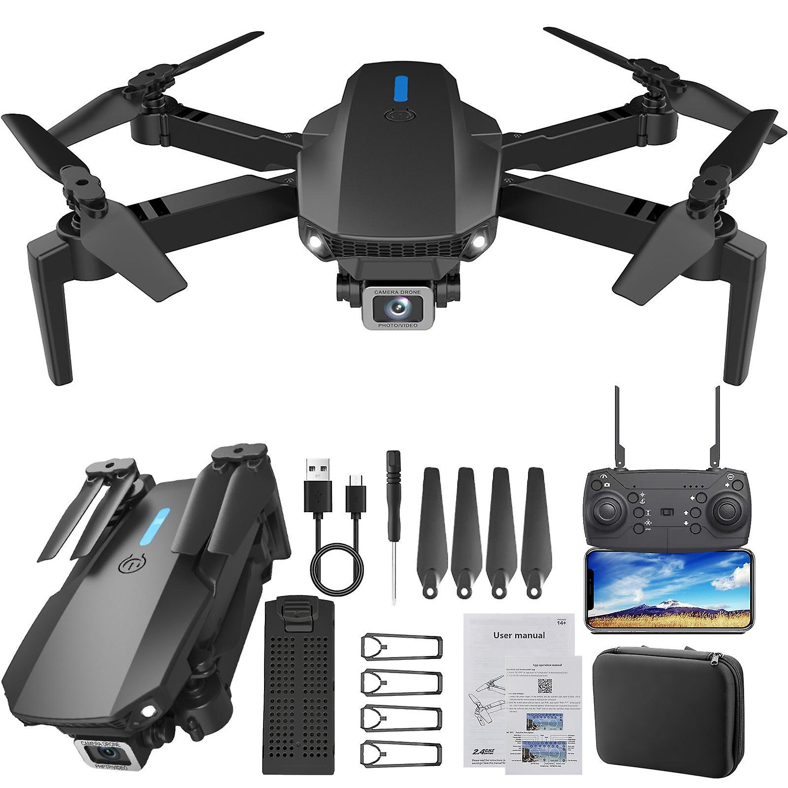 Kakanwo Drone With Camera Fpv Drone With 1080P Camera  2.4G Wifi Fpv Rc Quadcopter With Headless Mode, Follow Me, Altitude Hold,  Toys Gifts for Ki...