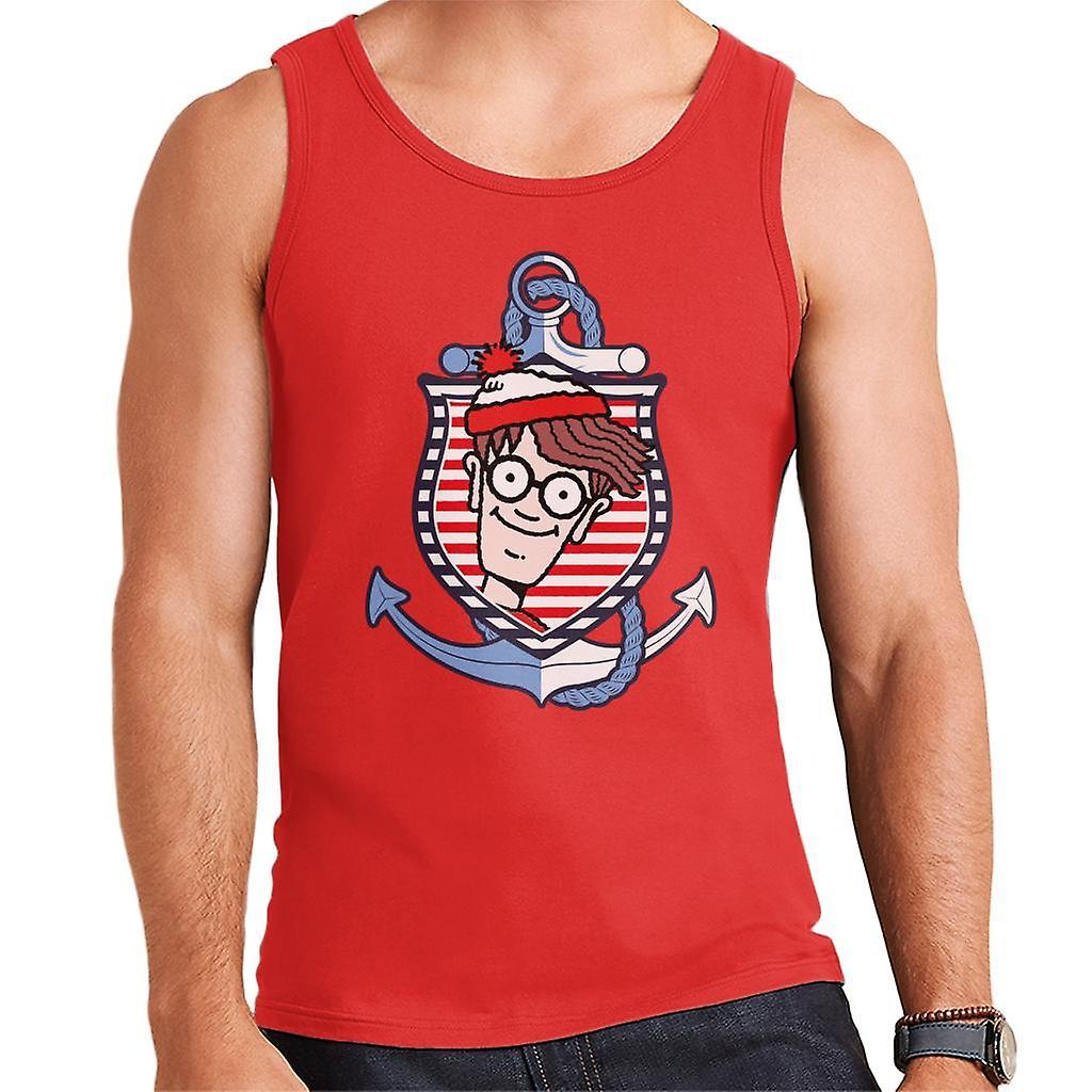 Wheres Wally Where's Wally Anchor Men's Vest Red Small