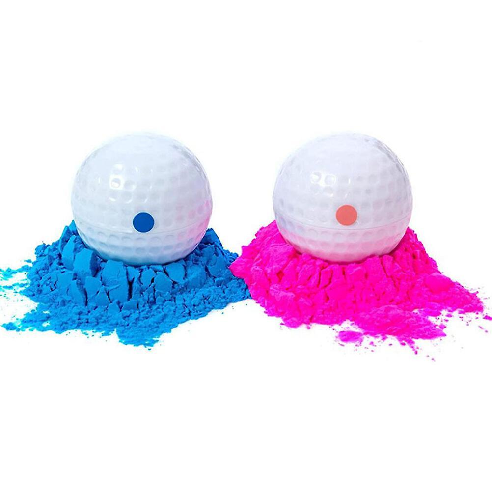 Tinksky 2pcs Birthday Party Gender Reveal Powder Balls Banquet Smoke Powder Bombs Blue 4.2x4.2x4.2cm