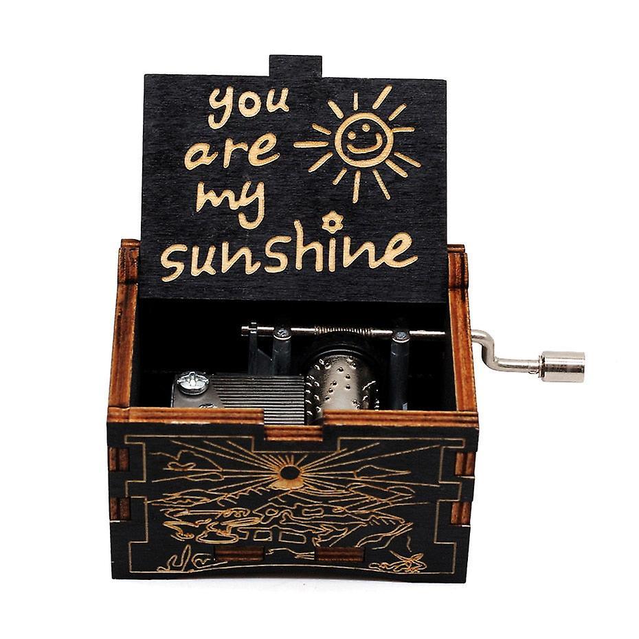 Slowmoose Hand Crank Wooden Music Box you are My Sunshine-200004890