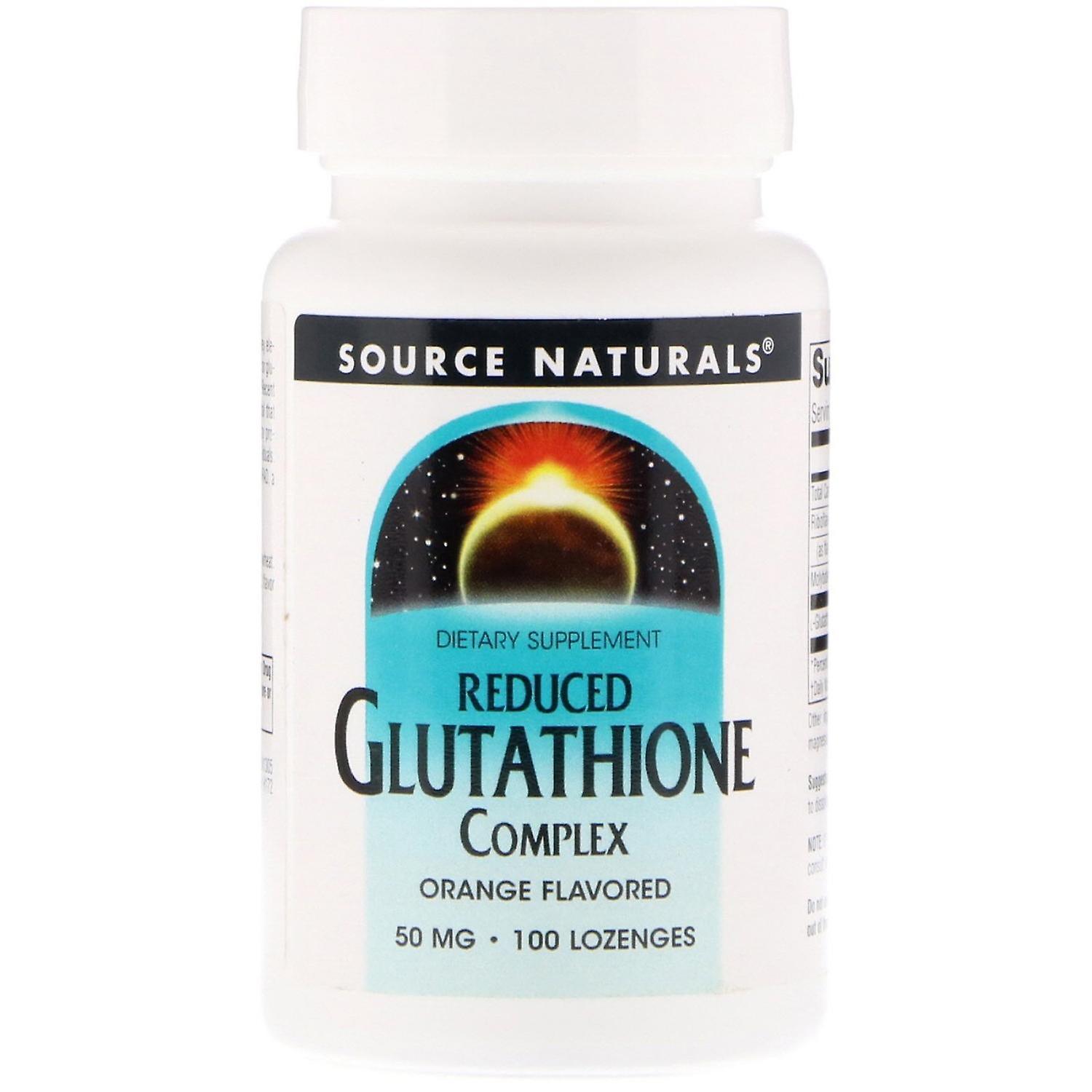 Source Naturals, Reduced Glutathione Complex, Orange Flavored, 50 mg, 100 Lozeng