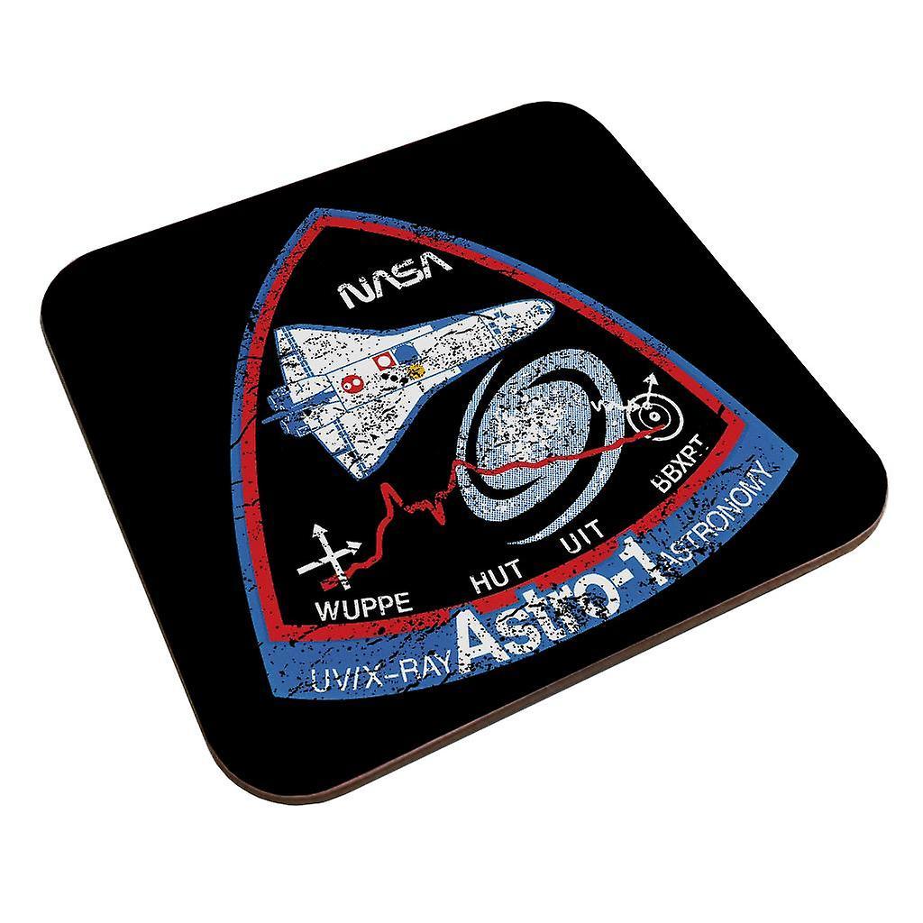 NASA ASTRO 1 Observatory STS 35 Mission Badge Distressed Coaster Black 9 x 9 cm