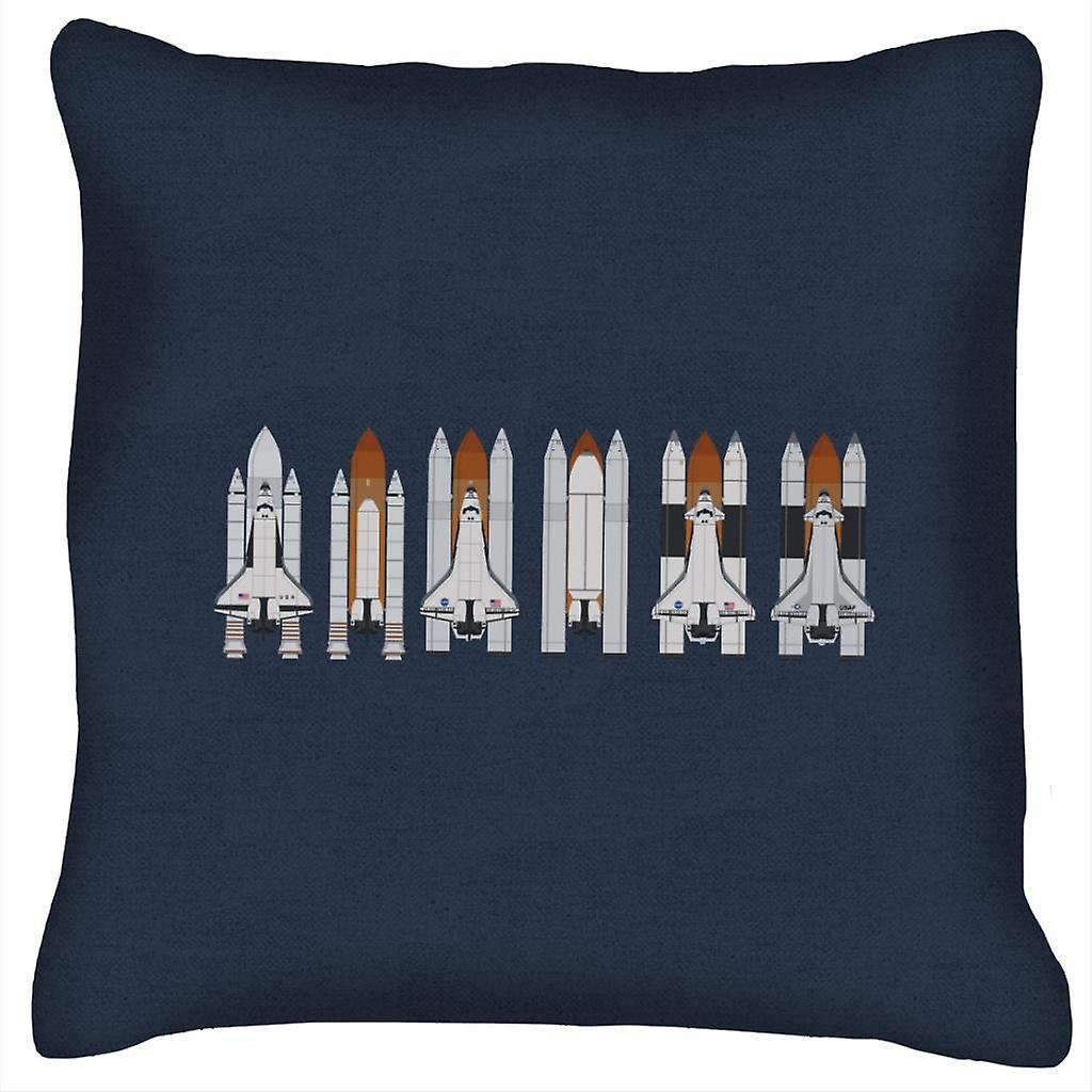 NASA Space Shuttle Program Cushion Navy Blue 40 x 40cm