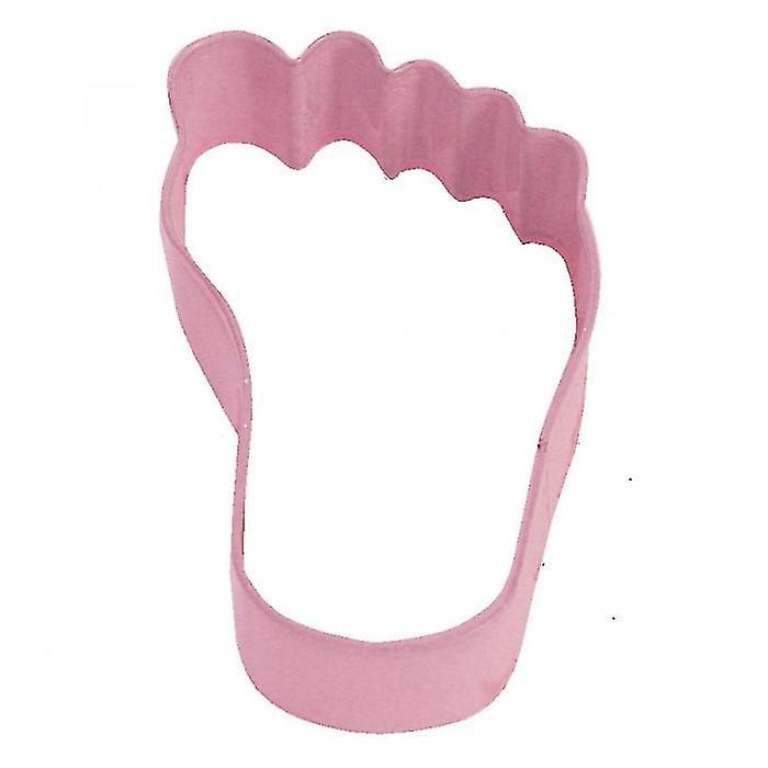 Anniversary House Baby Foot Poly-Resin Coated Cookie Cutter Pink One Size