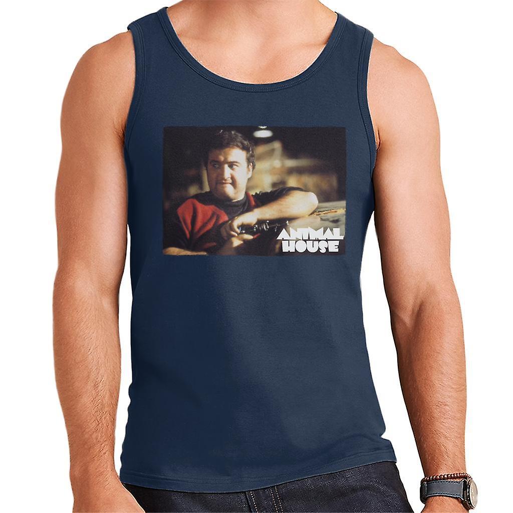 Animal House John Bluto Blutarsky Wearing Red Top Men's Vest Navy Blue Medium