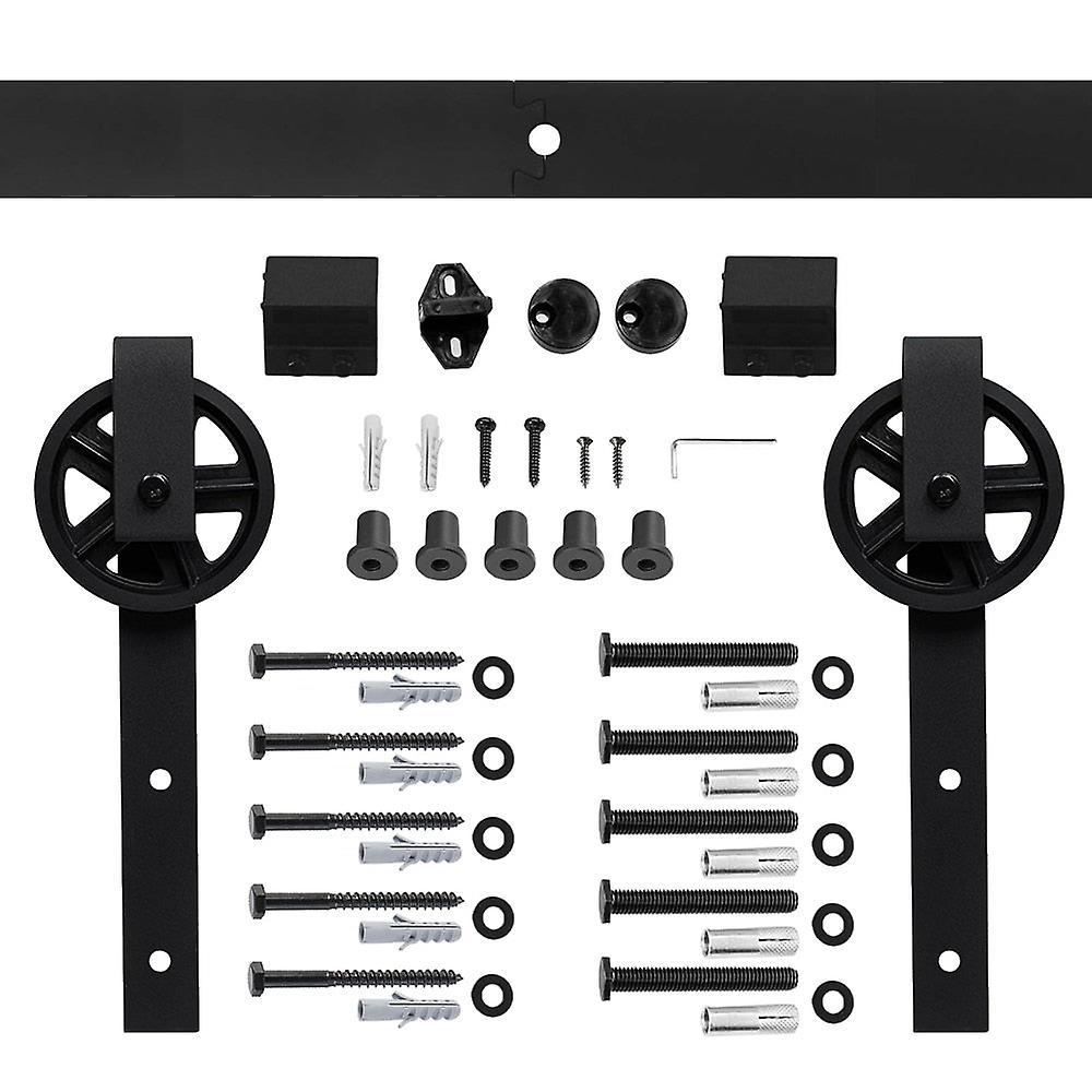 Slowmoose Barn Door Hanging Rail,  Rustic Sliding Set 1830mm