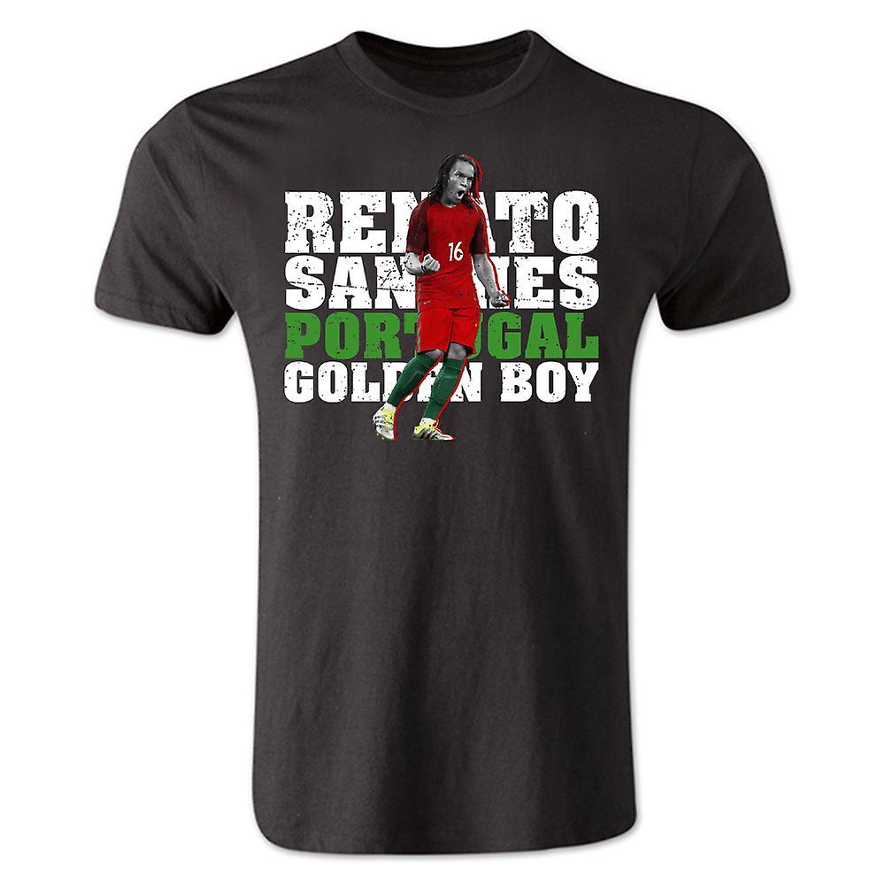 Gildan Renato Sanches Portugal Player T-Shirt (Black) MW