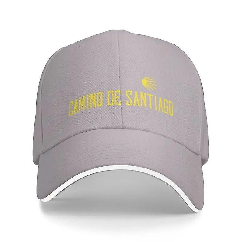 Cciyu Fashion Camino De Santiago Scallop Shell Baseball Cap for Men Women Custom Adjustable Unisex Explore Hike Dad Hat Outdoor GRAY