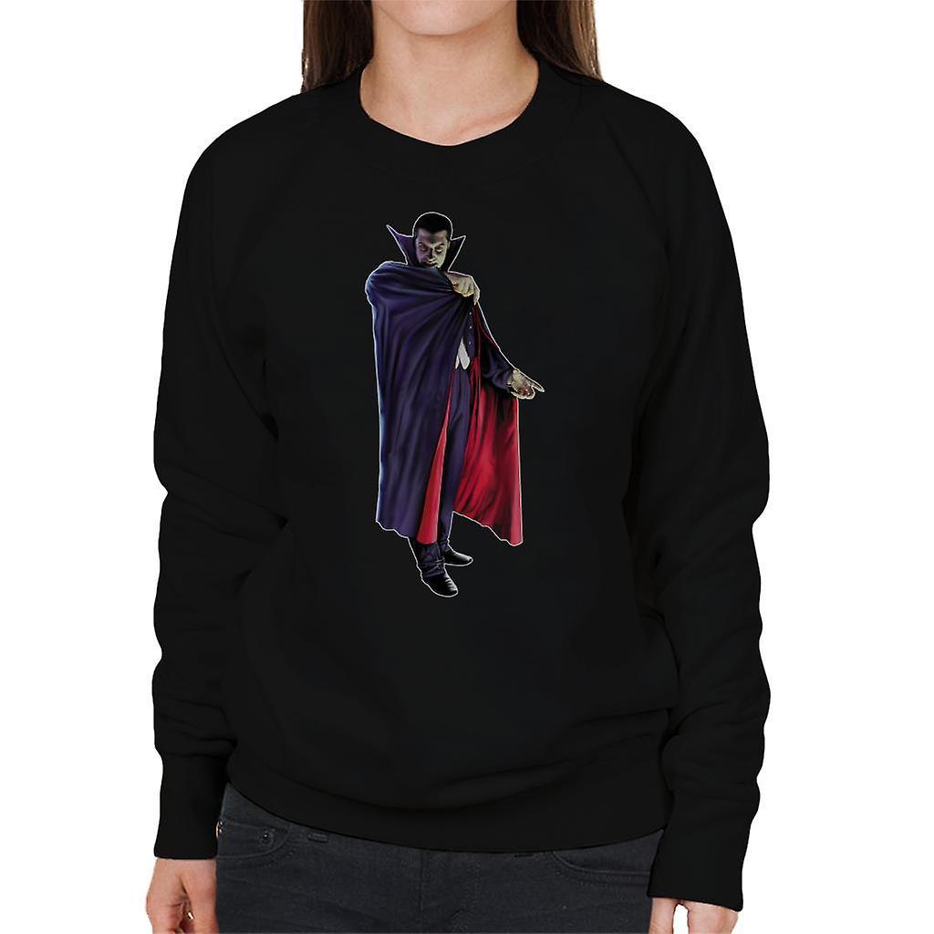 Dracula Cape Pose Women's Sweatshirt Black X-Large