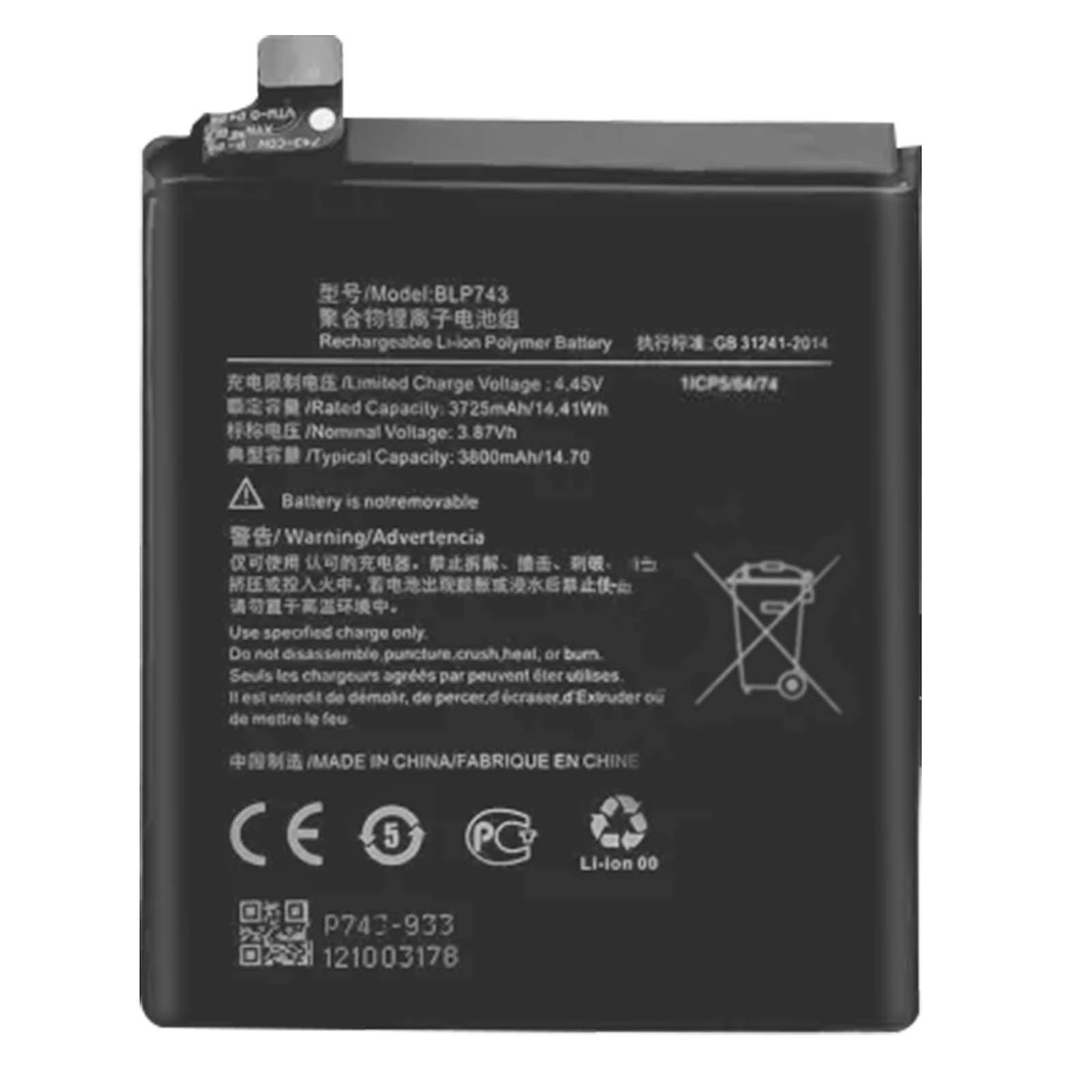 Clappio Internal Battery Oneplus 7T 3800mAh 100% Compatible Replacement 1031100010 Black