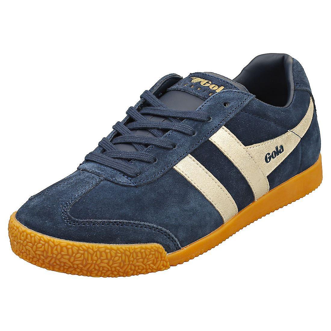 Gola Harrier Mirror Womens Classic Trainers In Navy Gold 40 EU