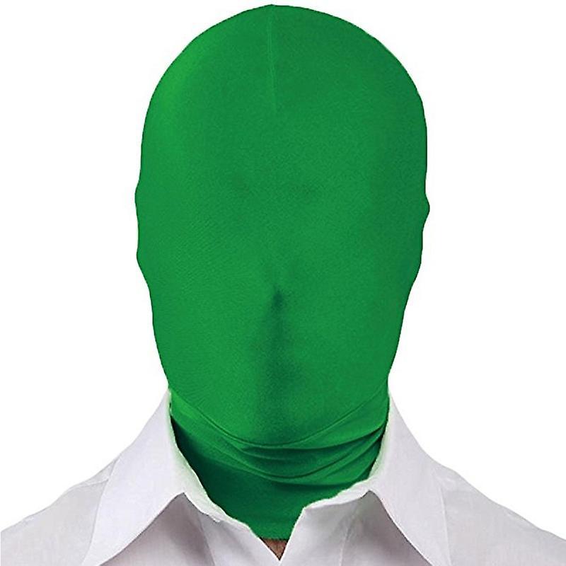 Dinoply Halloween Full Face Mask 2nd Skin Mask Halloween Cosplay Spandex Cover For Unisex Halloween Party Prop Decoration Green