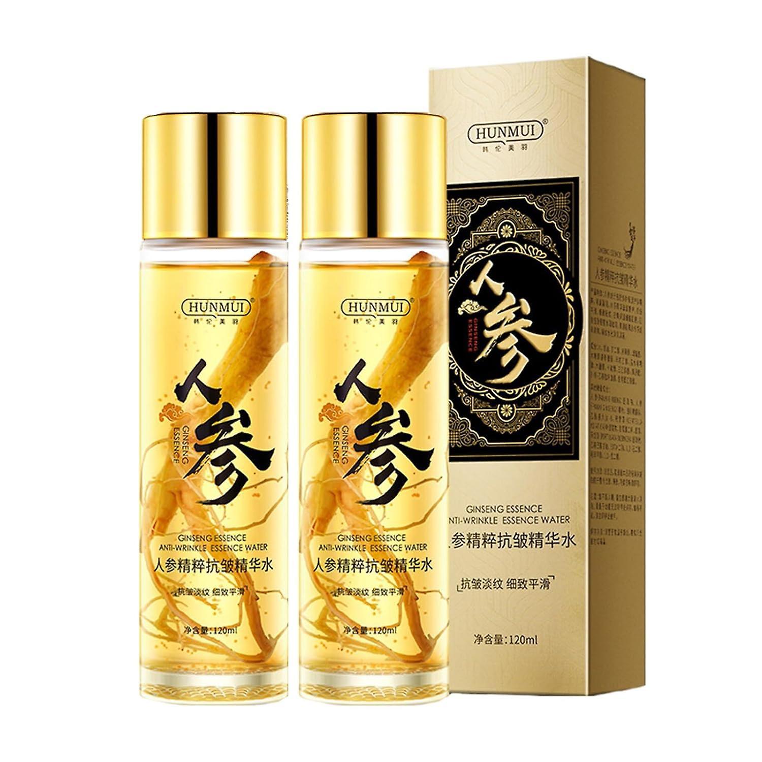 Frusde Ginseng Anti Wrinkle Serum Toner, 120ml Ginseng Peptide Anti-Ageing Essence, Polypeptide Anti-Wrinkle Ginseng Serum, Firming Saggy Skin 2pcs