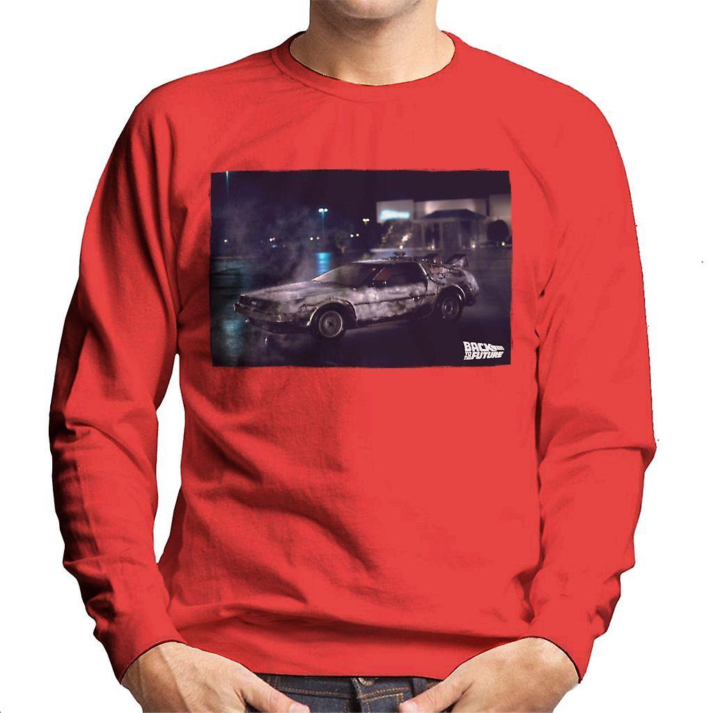 Back to the Future Delorean Cinematic Design Men's Sweatshirt Red Medium