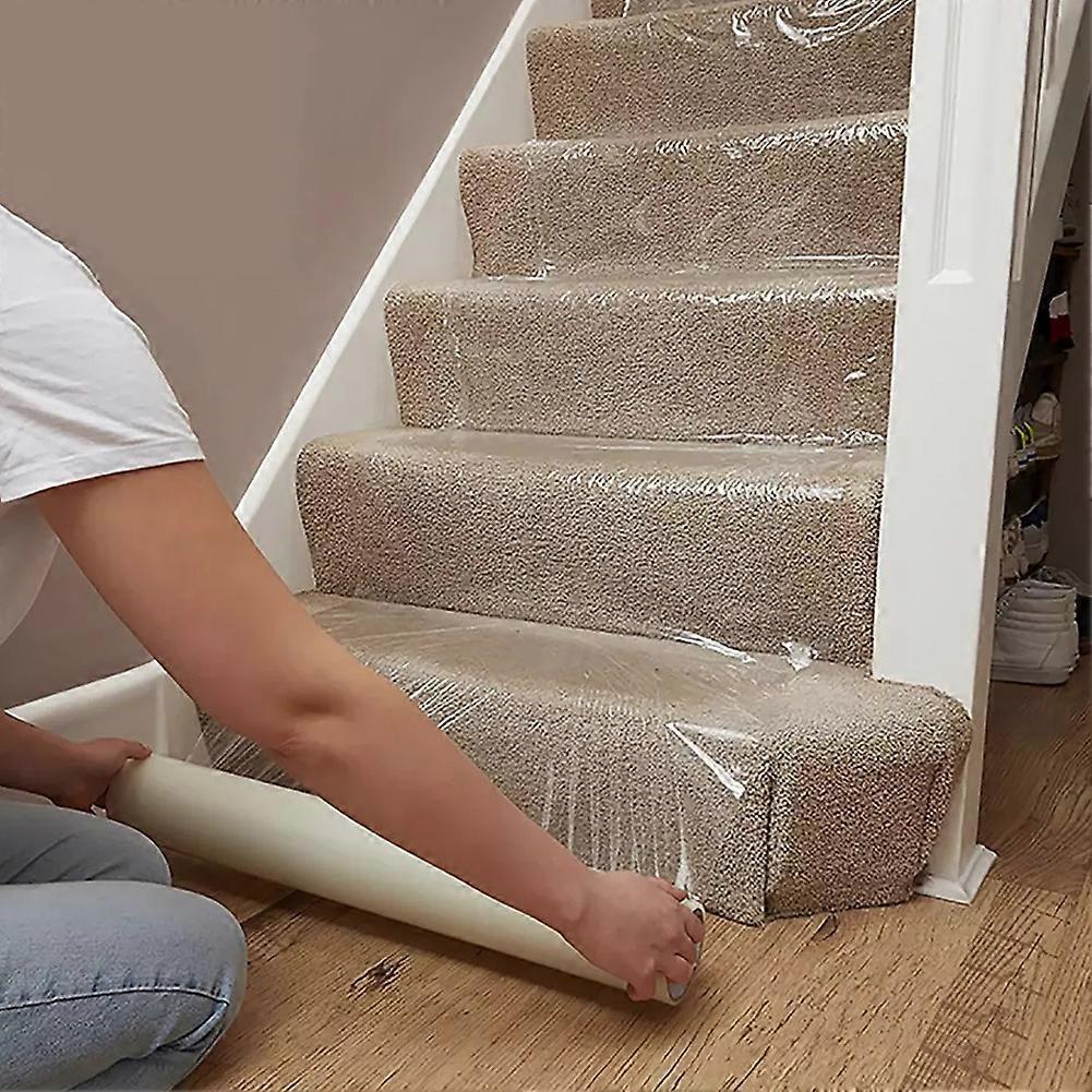 Living And Home 5PCS Carpet Floor Protector Waterproof Clear Self Adhesive Roll Protector Cover 25m