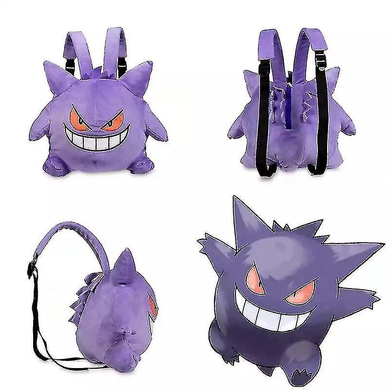 DUQI Backpack Kawaii Japanese Style Plush Bag Gengar Eevee Snorlax Backpack Schoolbag Cosplay Props Fashion Gifts