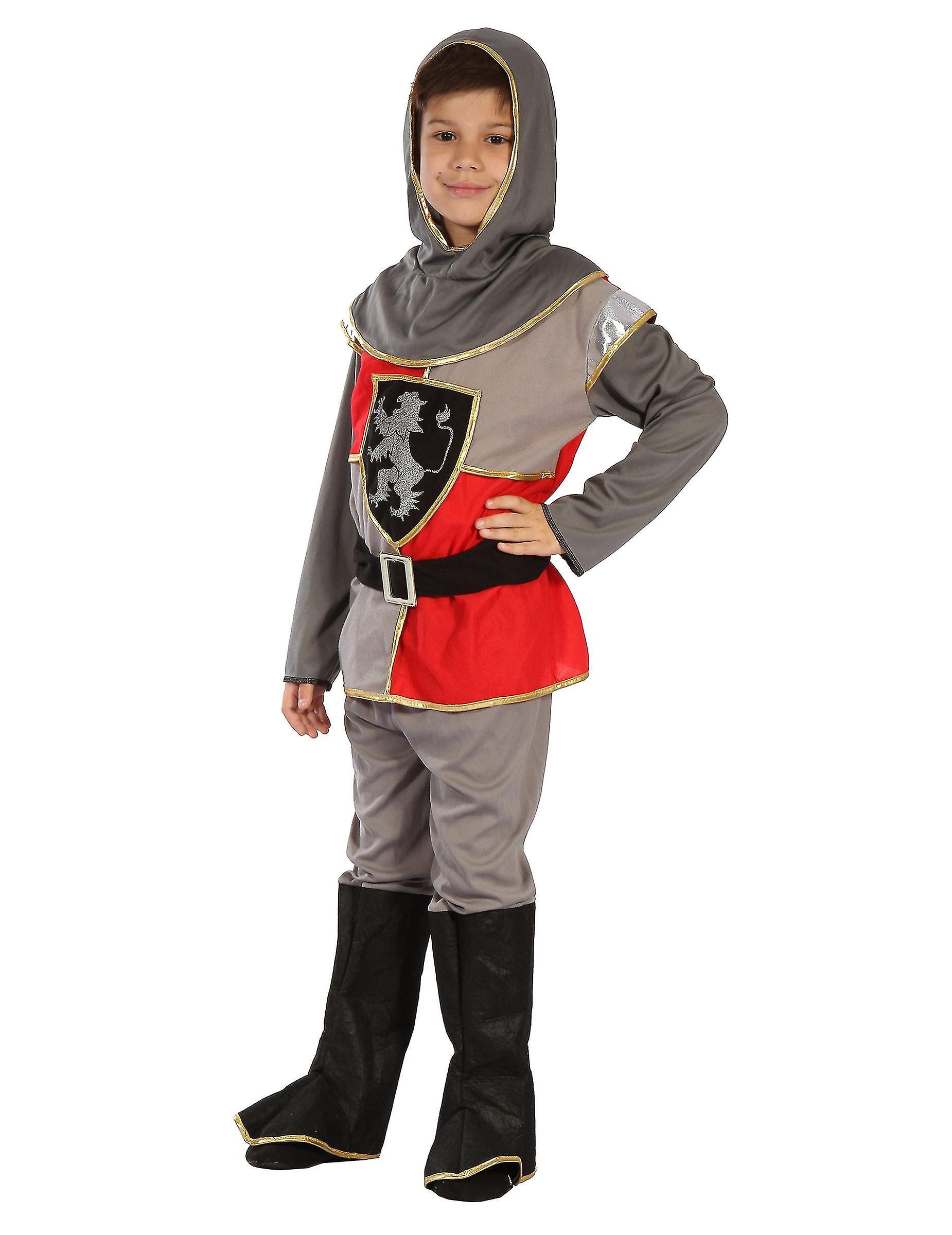 Christmas gift ideas Boy's Renaissance Knight Costume gray/red/gold S 4-6 years (110-120 cm)