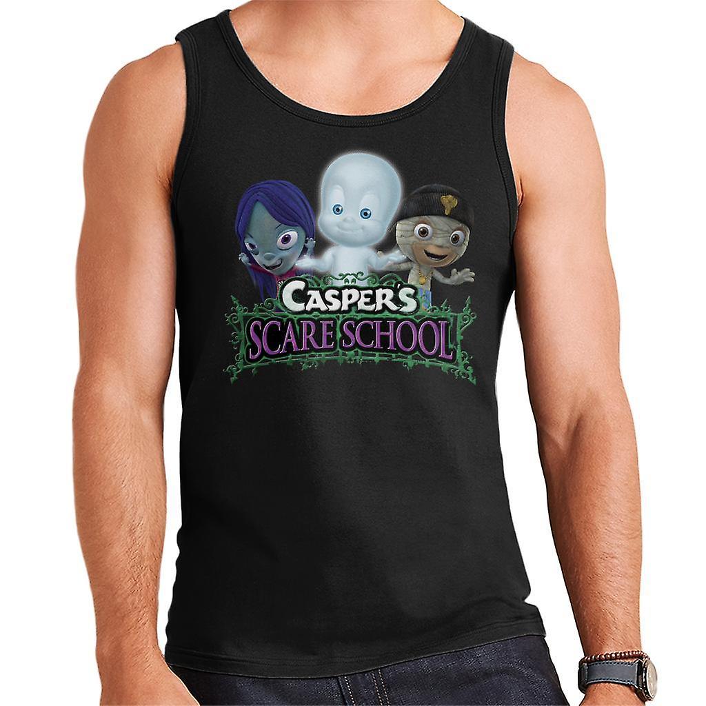 Casper The Friendly Ghost Scare School Men's Vest Black Large