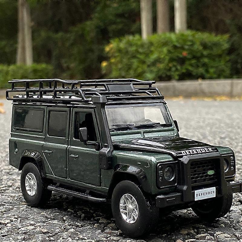 Toy Cars 1:32 Rover Defender Alloy Car Model Diecasts Metal Toy Off-Road Vehicles Car Model Simulation Collection Childrens Toy Gift Green