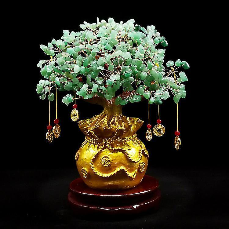 Exia Feng Shui Money Tree Decoration Crystal Money Tree For Wealth And Good Luck Green