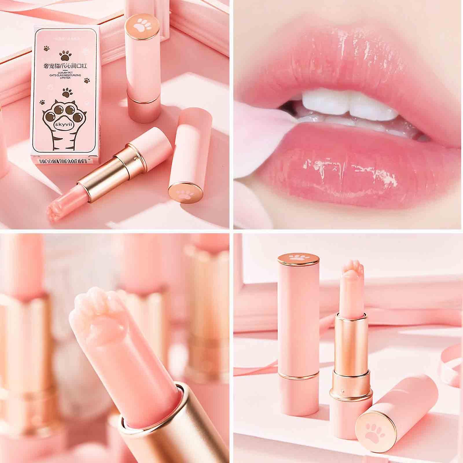 Flye Cat's Paw Warm Lipstick Moisturizing Lipstick Moisturizing Cracking Repair Lipstick Pink