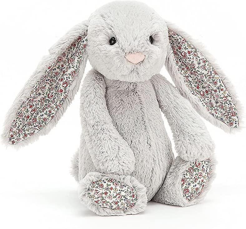 Handuo Kids Toy Blossom Bunny Rabbit Stuffed Animal Plush Toy Grey